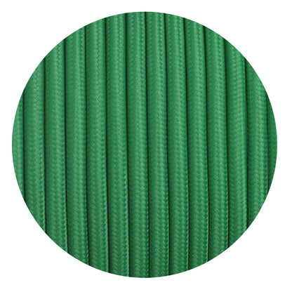 2 Core Round Fabric Cable 0.75mm – 1 m to 4 m - Green, 3 m