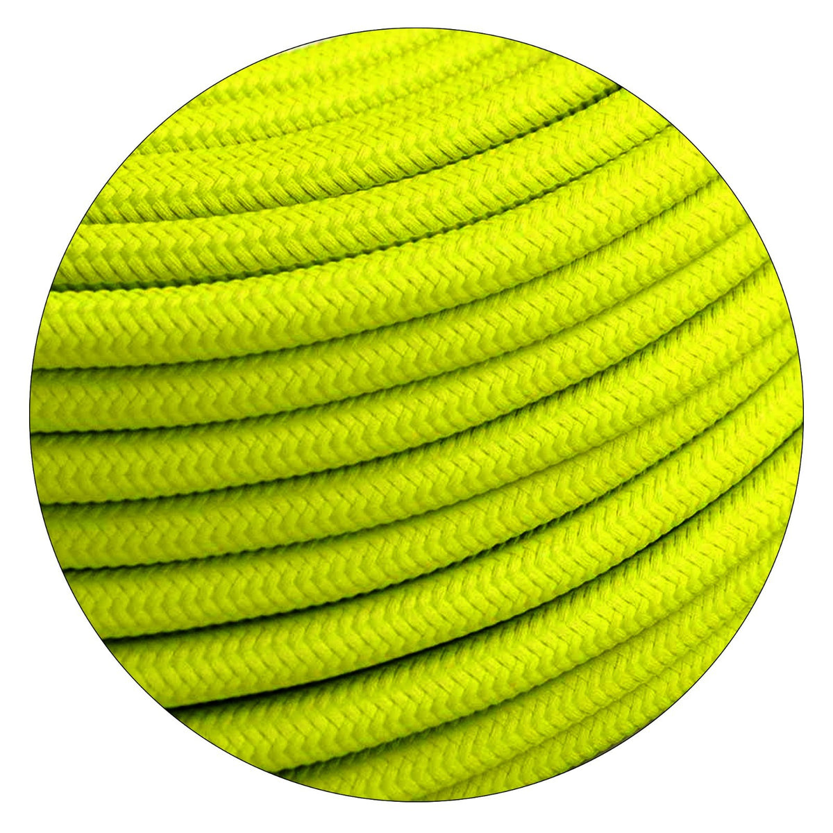 2 Core Round Fabric Cable 0.75mm – 1 m to 4 m - Light Green, 3 m
