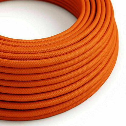 2 Core Round Fabric Cable 0.75mm – 1 m to 4 m - Orange, 1 m