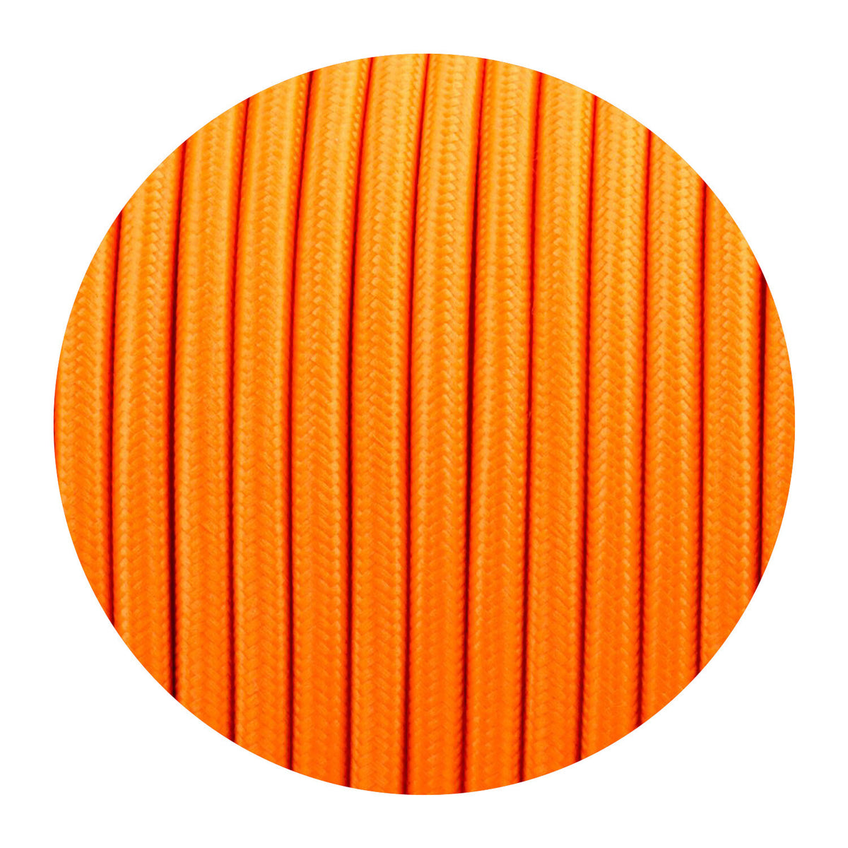 2 Core Round Fabric Cable 0.75mm – 1 m to 4 m - Orange, 3 m