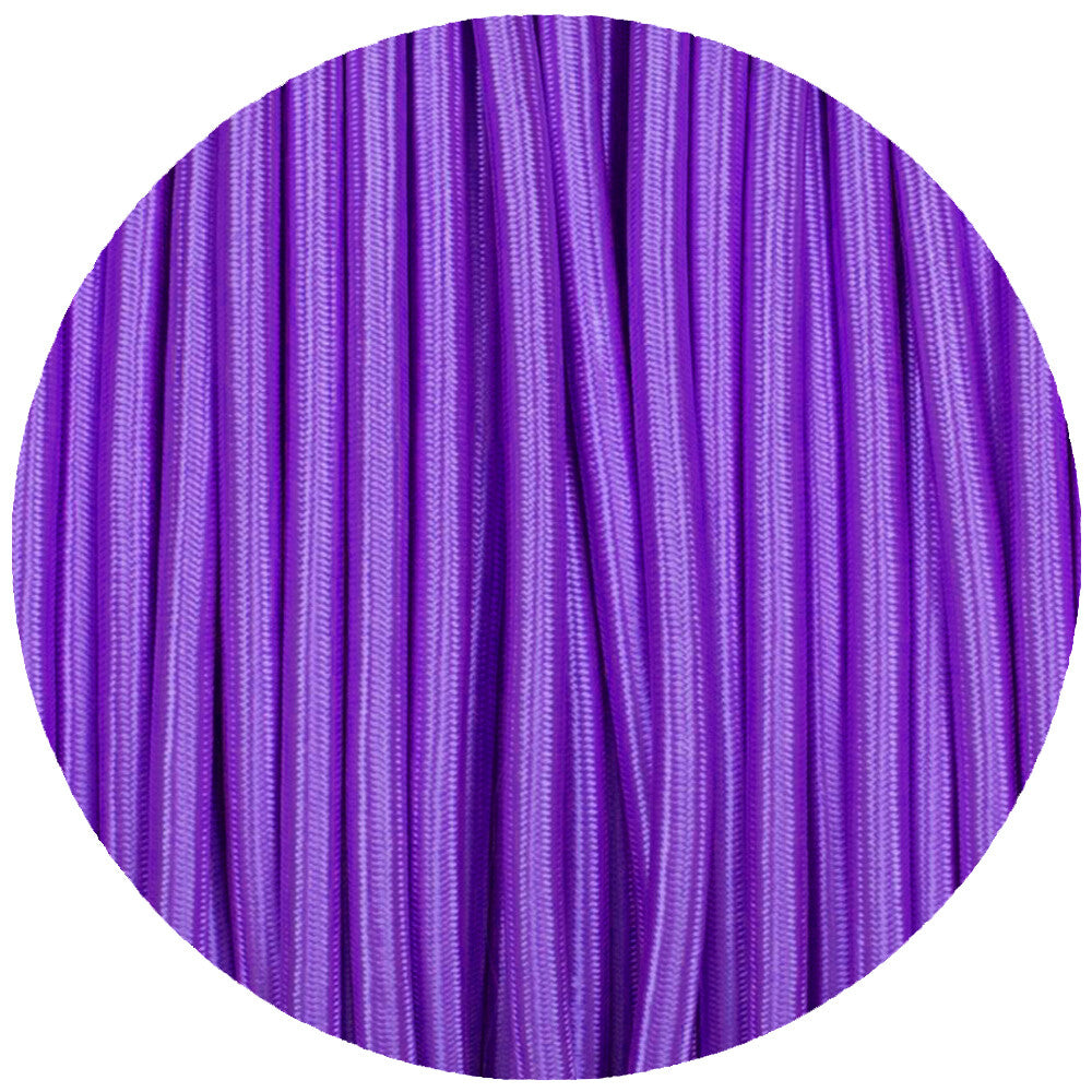 2 Core Round Fabric Cable 0.75mm – 1 m to 4 m - Purple, 2 m