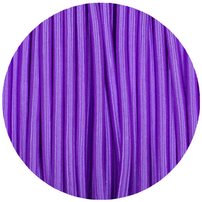 2 Core Round Fabric Cable 0.75mm – 1 m to 4 m - Purple, 2 m