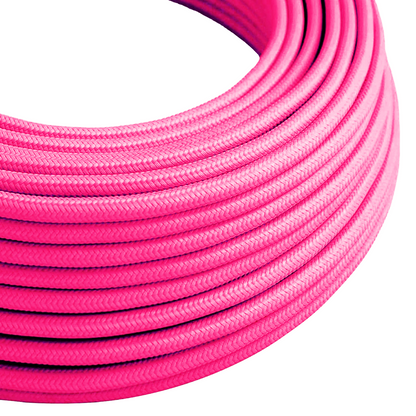 2 Core Round Fabric Cable 0.75mm – 1 m to 4 m - Rose Pink, 3 m