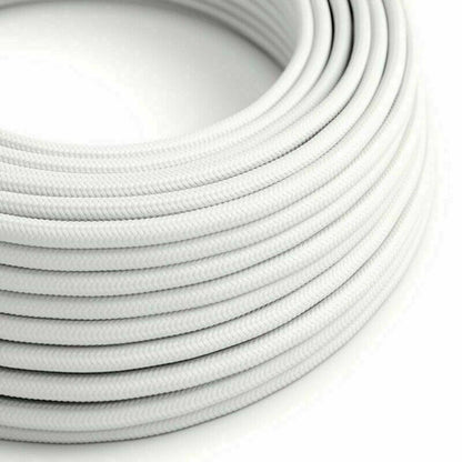 2 Core Round Fabric Cable 0.75mm – 1 m to 4 m - White, 1 m
