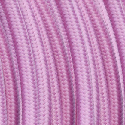 2 Core Round Fabric Cable 0.75mm – 5 m to 15 m - Baby Pink, 10 m