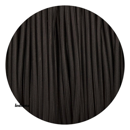 2 Core Round Fabric Cable 0.75mm – 5 m to 15 m - Black, 10 m