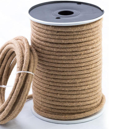 2 Core Round Fabric Cable 0.75mm – 5 m to 15 m - Hemp, 5 m
