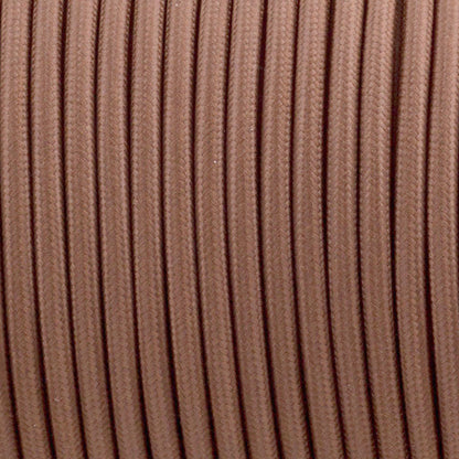 2 Core Round Fabric Cable 0.75mm – 5 m to 15 m - Light Brown, 5 m