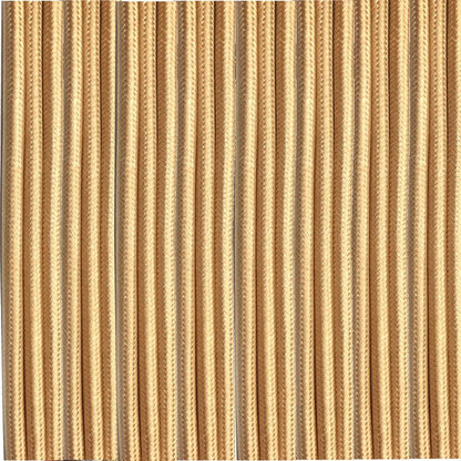 2 Core Round Fabric Cable 0.75mm – 5 m to 15 m - Light Gold, 5 m