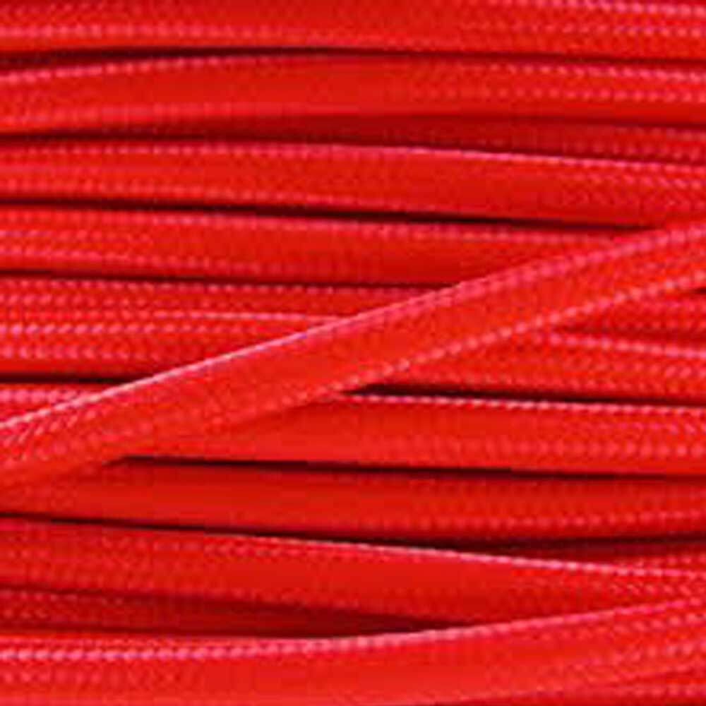 2 Core Round Fabric Cable 0.75mm – 5 m to 15 m - Red, 10 m