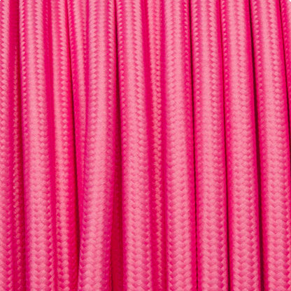 2 Core Round Fabric Cable 0.75mm – 5 m to 15 m - Rose Pink, 5 m