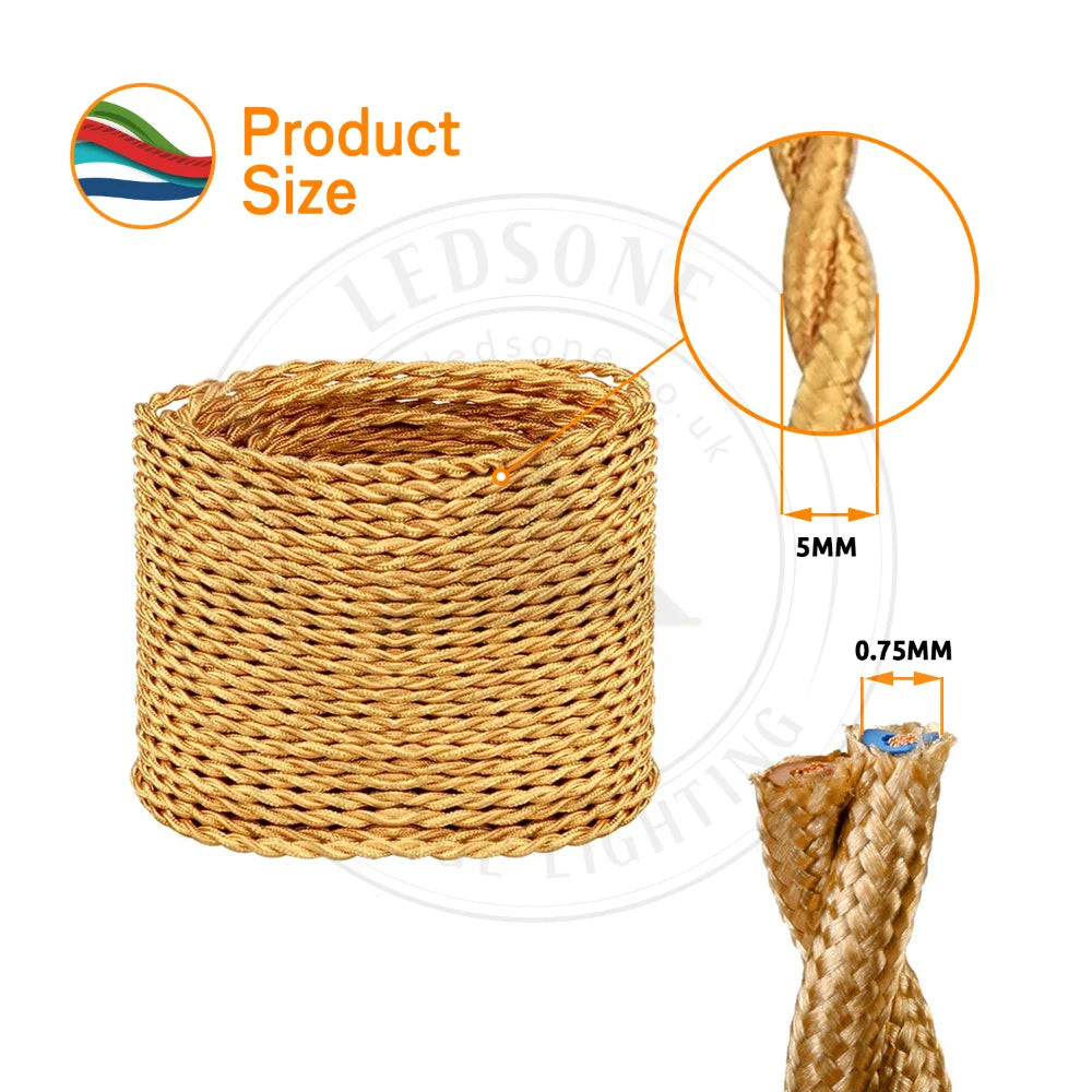 2 Core Twisted Fabric Cable 0.75mm – 1 m to 4 m - photo 8