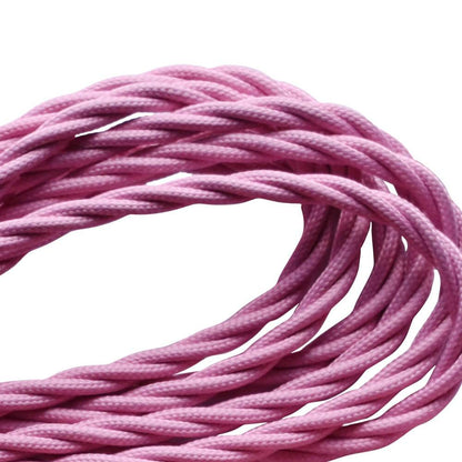 2 Core Twisted Fabric Cable 0.75mm – 1 m to 4 m - Baby Pink, 1 m