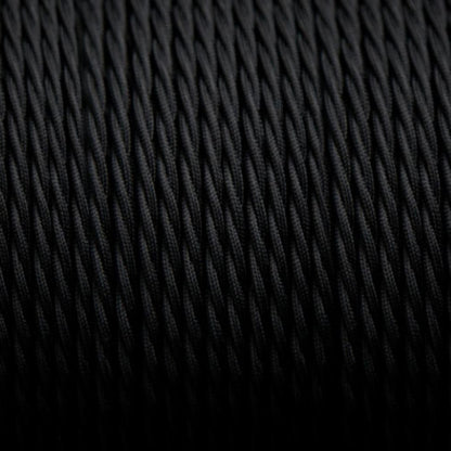 2 Core Twisted Fabric Cable 0.75mm – 1 m to 4 m - Black, 1 m