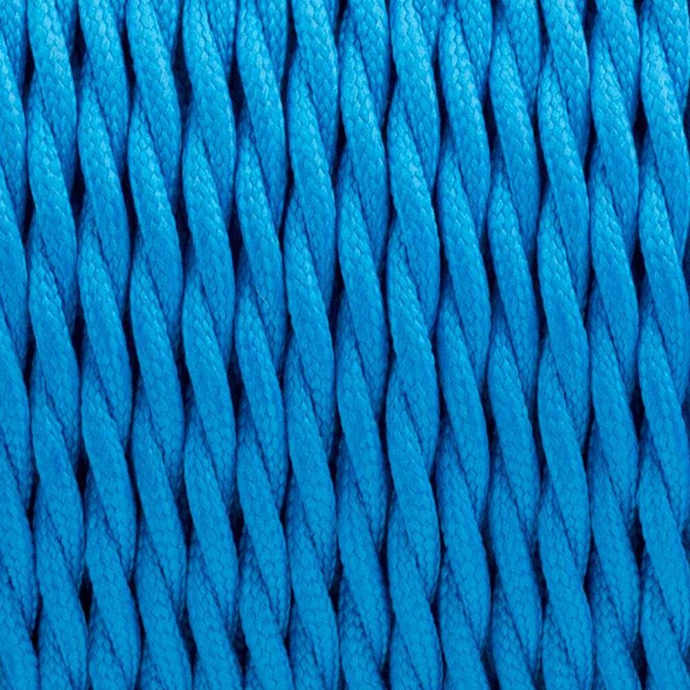 2 Core Twisted Fabric Cable 0.75mm – 1 m to 4 m - Blue, 1 m