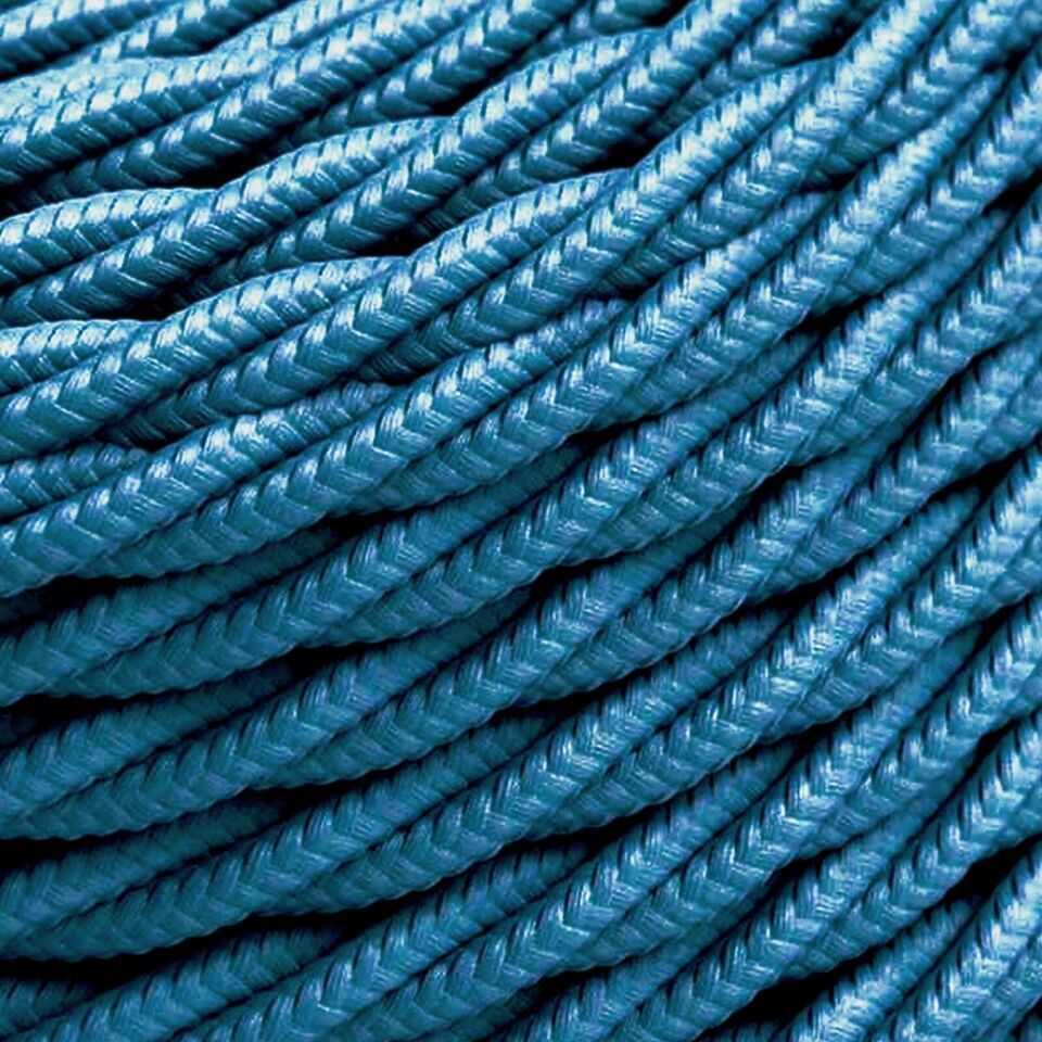 2 Core Twisted Fabric Cable 0.75mm – 1 m to 4 m - Blue, 2 m