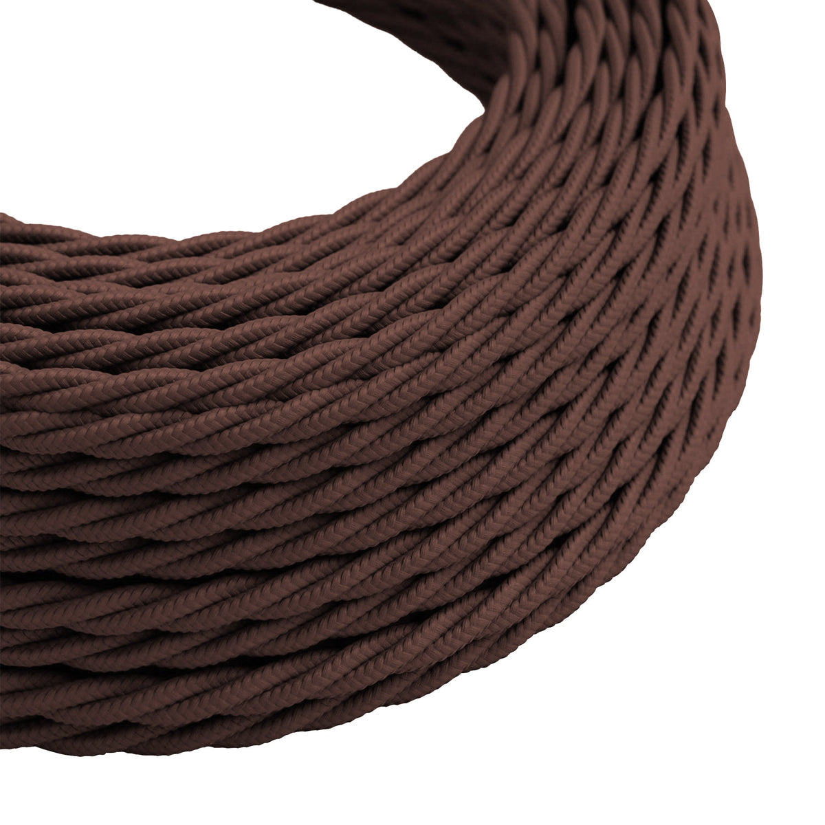 2 Core Twisted Fabric Cable 0.75mm – 1 m to 4 m - Brown, 1 m