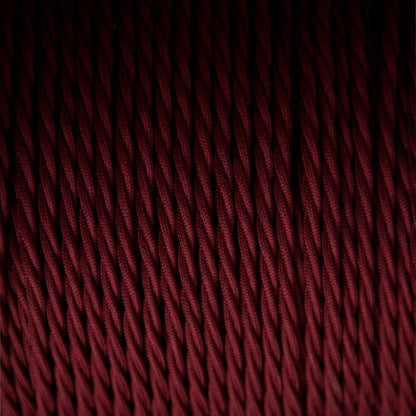 2 Core Twisted Fabric Cable 0.75mm – 1 m to 4 m - Burgundy, 1 m