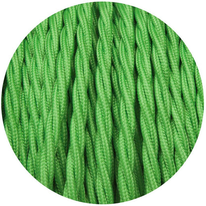 2 Core Twisted Fabric Cable 0.75mm – 1 m to 4 m - Light Green, 1 m