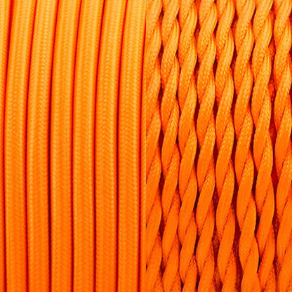 2 Core Twisted Fabric Cable 0.75mm – 1 m to 4 m - Orange, 3 m