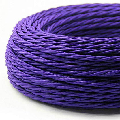 2 Core Twisted Fabric Cable 0.75mm – 1 m to 4 m - Purple, 1 m