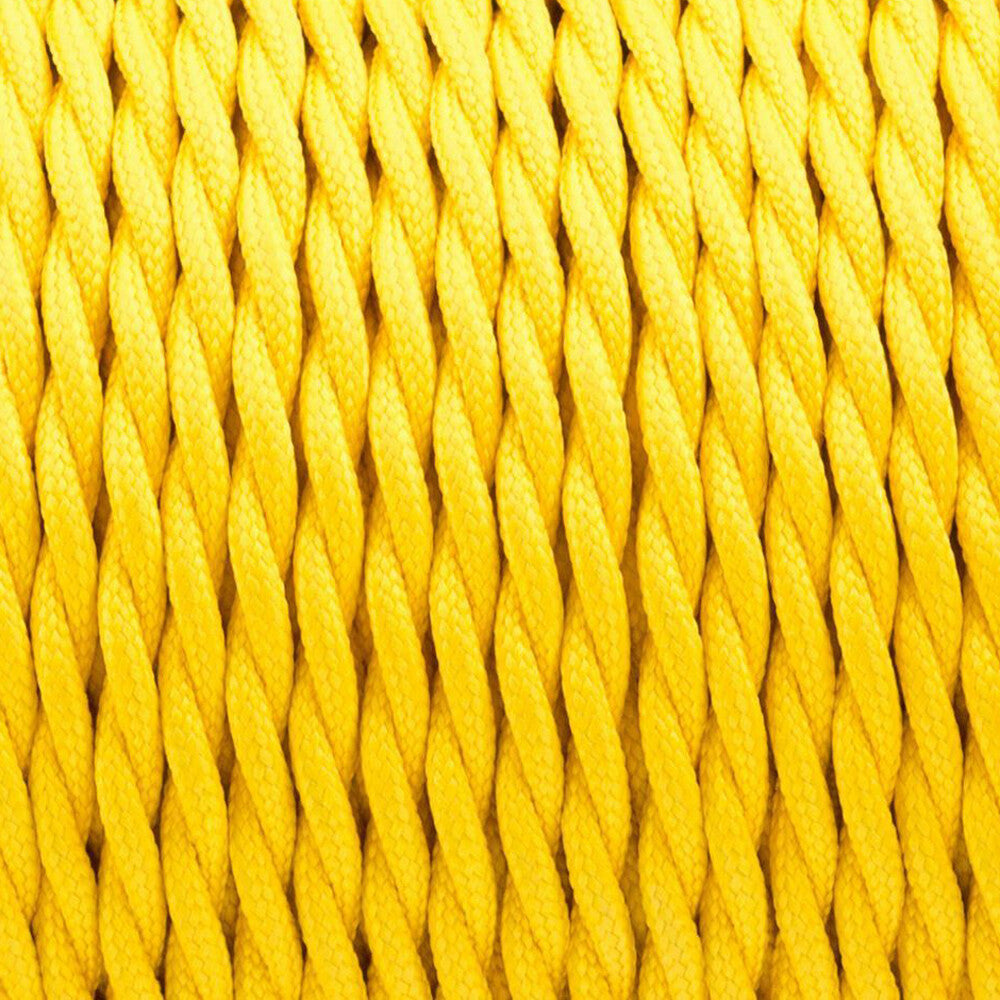 2 Core Twisted Fabric Cable 0.75mm – 1 m to 4 m - Yellow, 2 m