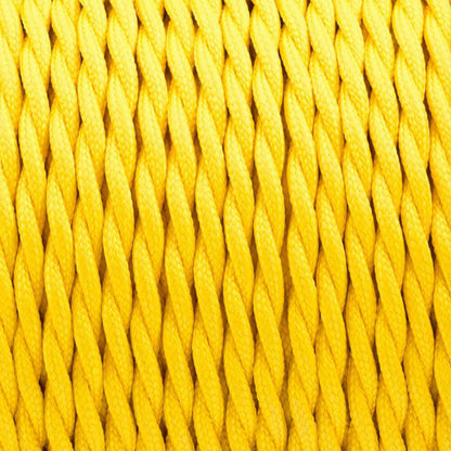 2 Core Twisted Fabric Cable 0.75mm – 1 m to 4 m - Yellow, 2 m