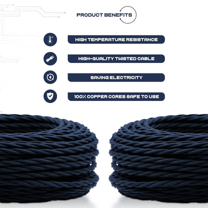 2 Core Twisted Fabric Cable 0.75mm – 5 m to 15 m - photo 2