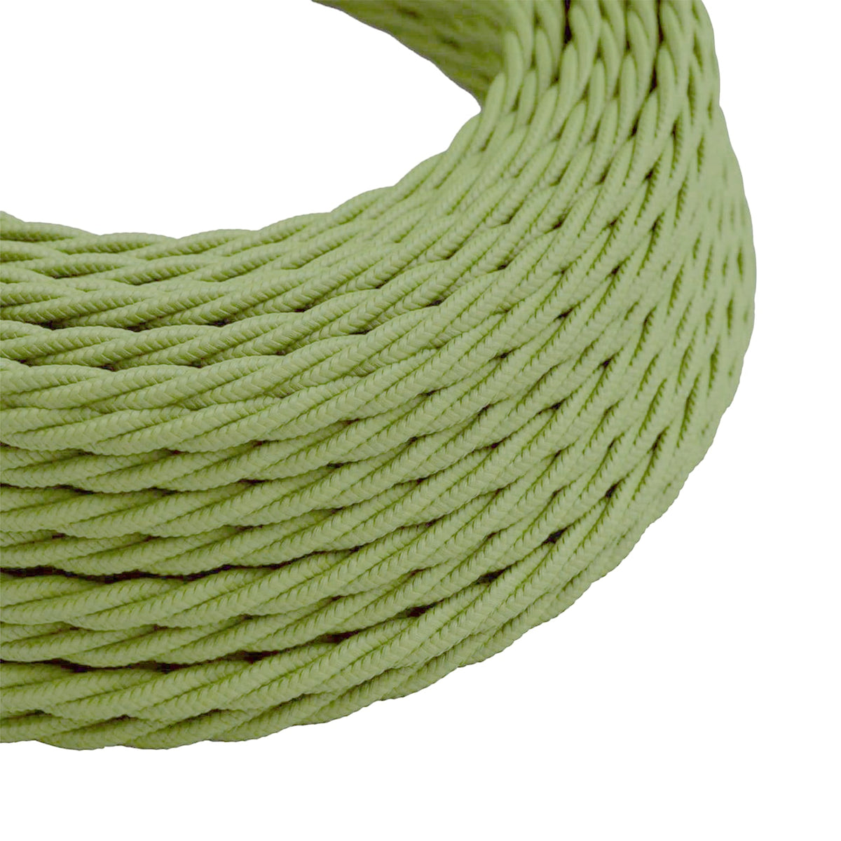 2 Core Twisted Fabric Cable 0.75mm – 5 m to 15 m - Army Green, 10 m