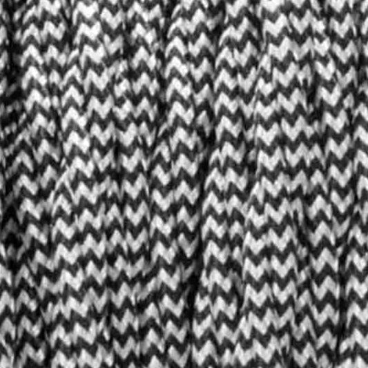 2 Core Twisted Fabric Cable 0.75mm – 5 m to 15 m - Black & White, 10 m