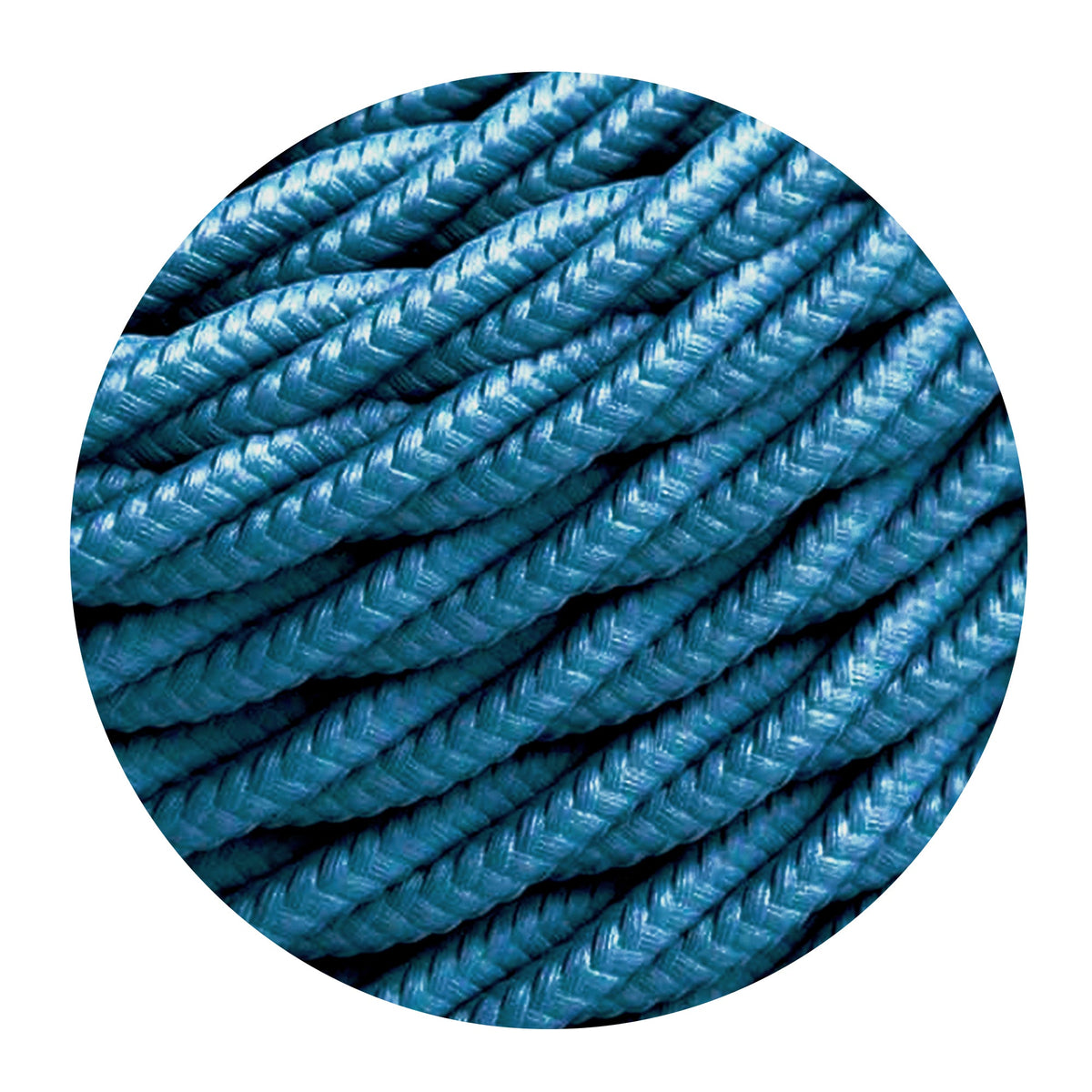 2 Core Twisted Fabric Cable 0.75mm – 5 m to 15 m - Blue, 10 m