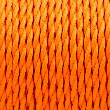 2 Core Twisted Fabric Cable 0.75mm – 5 m to 15 m - Orange, 5 m