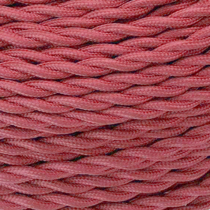 2 Core Twisted Fabric Cable 0.75mm – 5 m to 15 m - Peach, 10 m