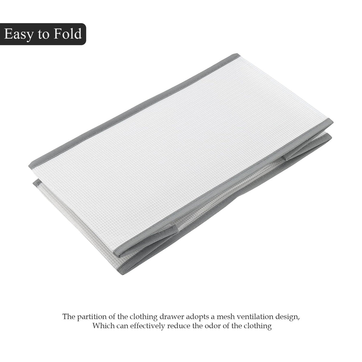 Foldable Wardrobe Drawer Organisers, Pack of 2 – 6 Compartments, 44 x 25 x 17 cm - photo 4
