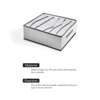 Foldable Wardrobe Drawer Organisers, Pack of 2 – 6 Compartments, 44 x 25 x 17 cm - photo 6