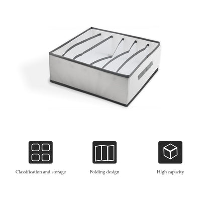 Foldable Wardrobe Drawer Organisers, Pack of 2 – 6 Compartments, 44 x 25 x 17 cm - photo 7