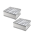 Foldable Wardrobe Drawer Organisers, Pack of 2 – 6 Compartments, 44 x 25 x 17 cm - 2 Organisers