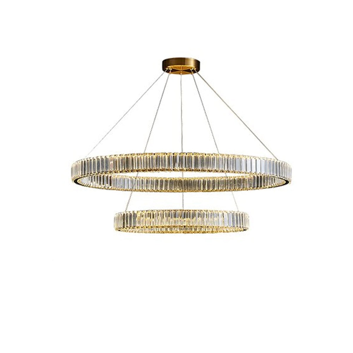 2 Head Crystal Lamp Shade - 80 cm (LS2CL800GH), Standard, Single