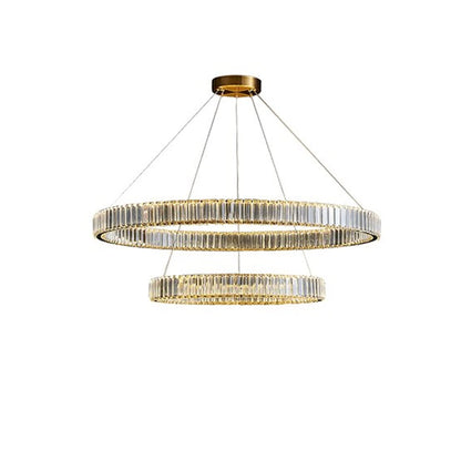 2 Head Crystal Lamp Shade - 80 cm (LS2CL800GH), Standard, Single