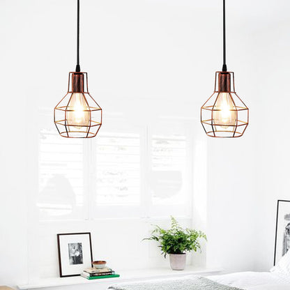 2-Light Spider Cage Pendant – Black, Copper, Silver or Red - photo 10