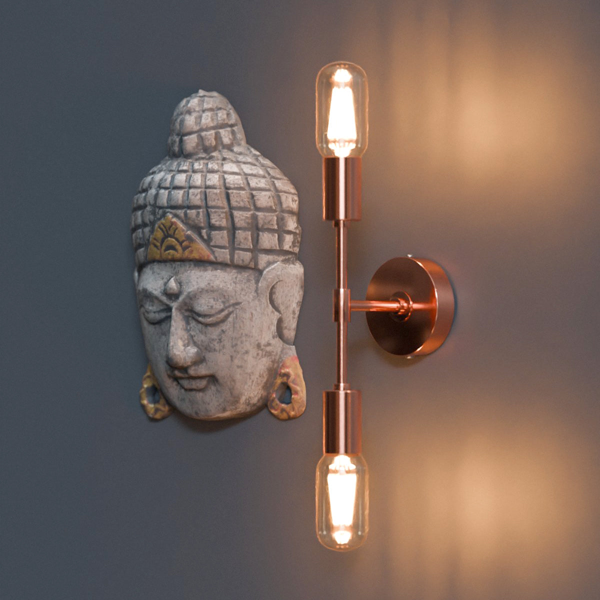Twin E27 Wall & Ceiling Sconce – Chrome, Rose Gold, Satin Nickel, Brass - photo 12