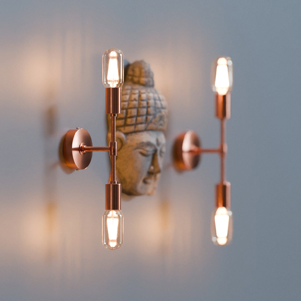 Twin E27 Wall & Ceiling Sconce – Chrome, Rose Gold, Satin Nickel, Brass - photo 13