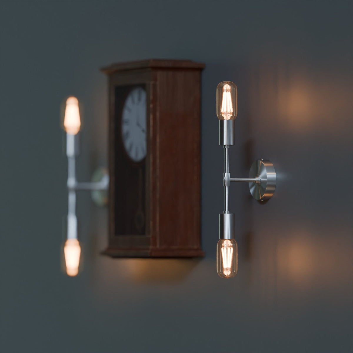 Twin E27 Wall & Ceiling Sconce – Chrome, Rose Gold, Satin Nickel, Brass - photo 18