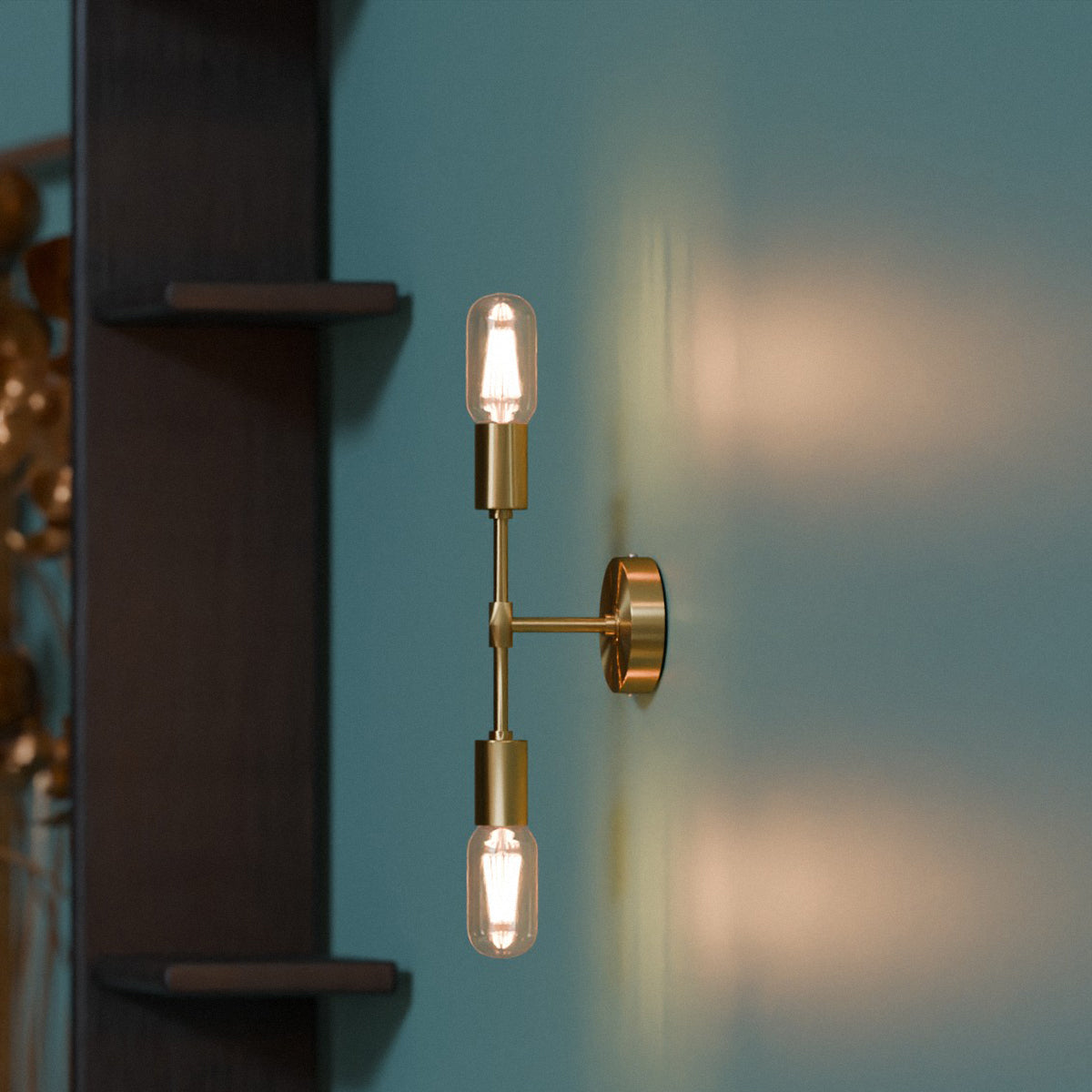 Twin E27 Wall & Ceiling Sconce – Chrome, Rose Gold, Satin Nickel, Brass - photo 5