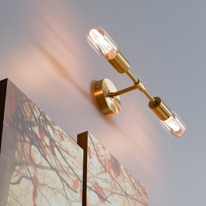 Twin E27 Wall & Ceiling Sconce – Chrome, Rose Gold, Satin Nickel, Brass - photo 7