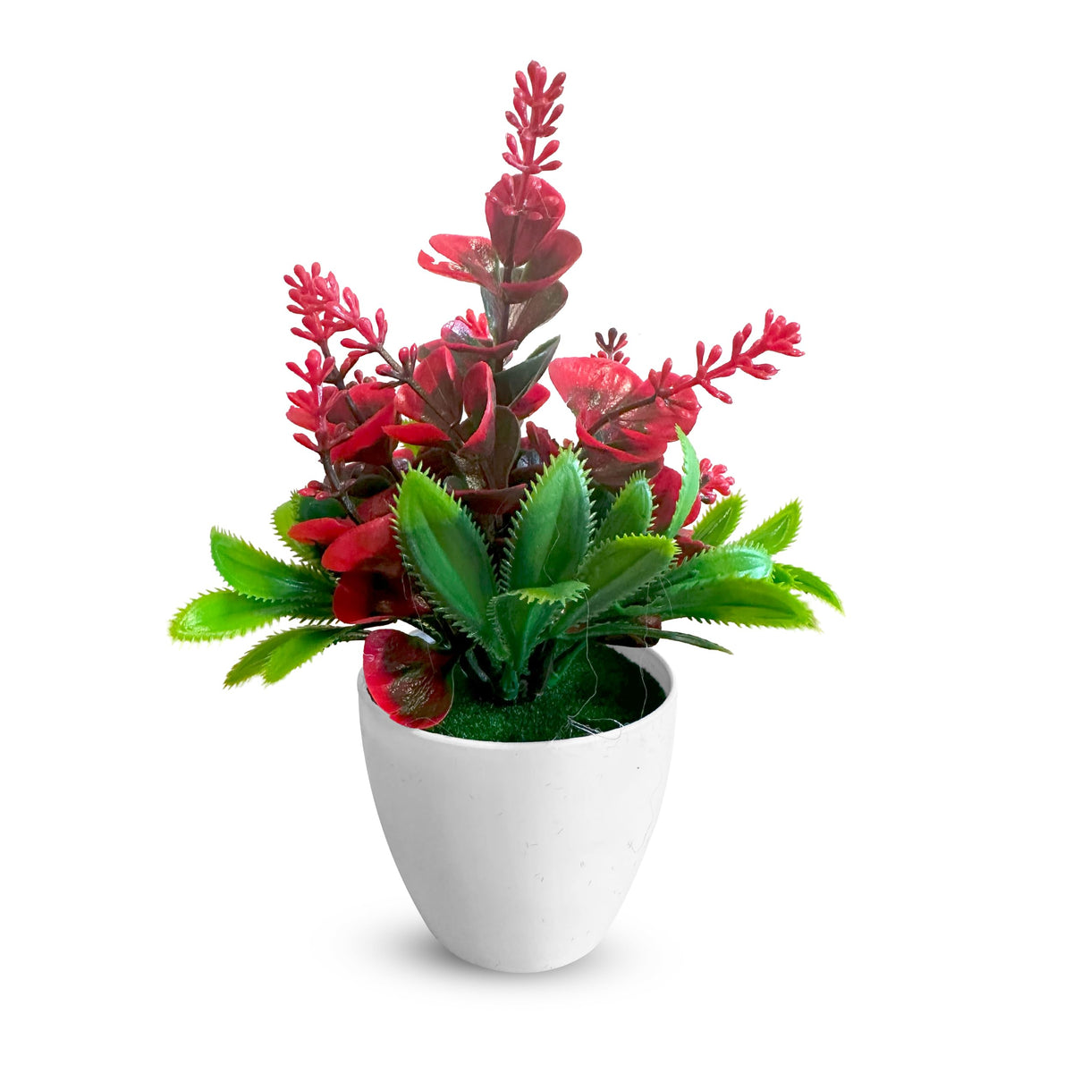 Artificial Flowers in White Pots – Pack of 2 or 3, Assorted Colours - photo 5