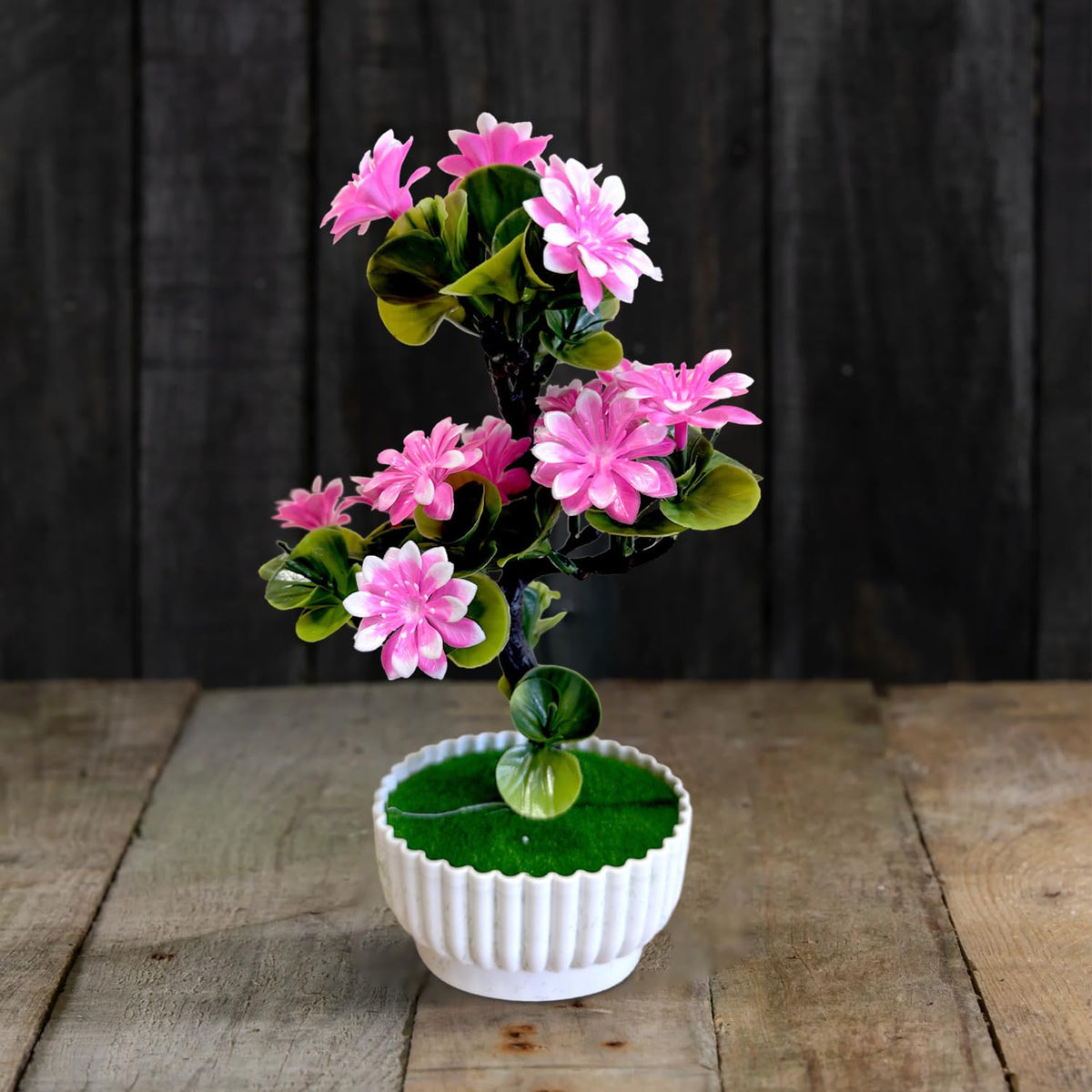 Artificial Flowering Bonsai in White Bowls – Pack of 2 or 3, Assorted Colours - photo 3