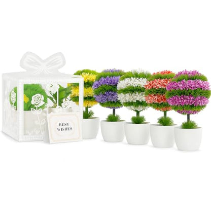 Artificial Topiary Flower Balls in White Pots – 32 cm, Pack of 2, 3 or 5 - photo 9