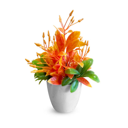 Artificial Flowering Plants in White Pots – Pack of 2, 3 or 5, Assorted Colours - photo 8
