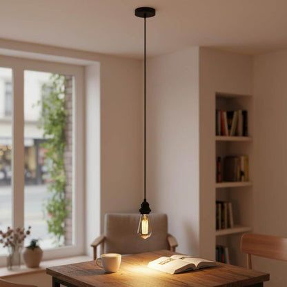 IP44 Pendant Light Fitting – Black, E27, Pack of 2 - photo 3